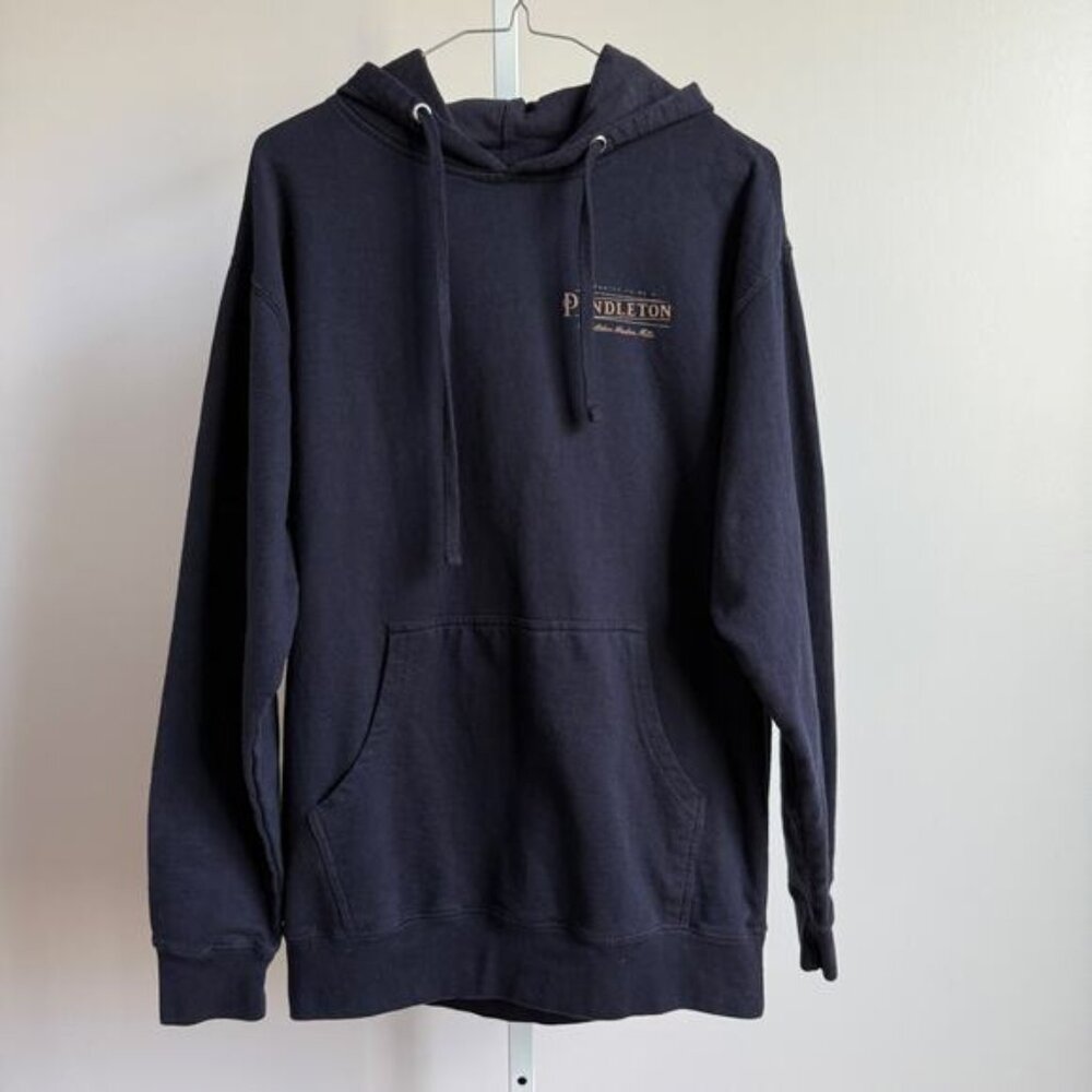 Pendleton sz M black cotton preppy hoodie‎